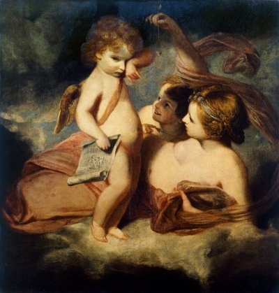 Vénus réprimandant Cupidon pour avoir appris à compter - Joshua Reynolds