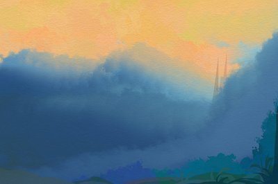 Flèches dorées dans la brume - Josie George