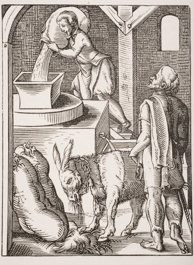 Le Meunier. Reproduction du 19ème siècle de la gravure du 16ème siècle par Jost Amman - Jost (after) Amman