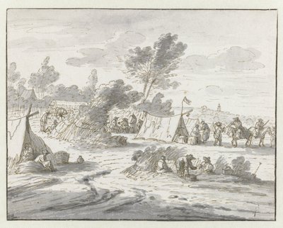 Vue sur un campement de l