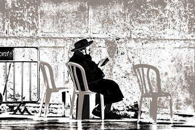 Morning Prayer, de la série Tuesday at the Wailing Wall, 2016 (photographie) - Joy Lions