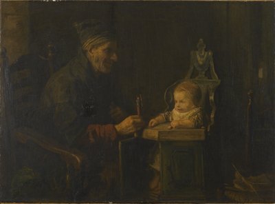 Vieil homme et bébé - Jozef Israëls
