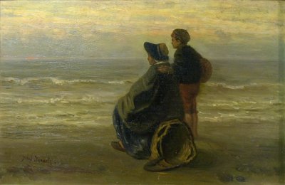 Mère et enfant sur un rivage, vers 1890 - Jozef Israëls