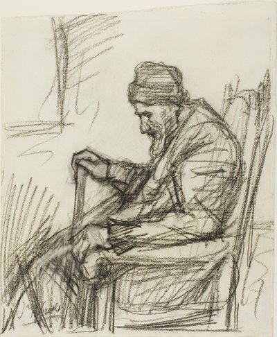 Vieil homme assis - Jozef Israëls