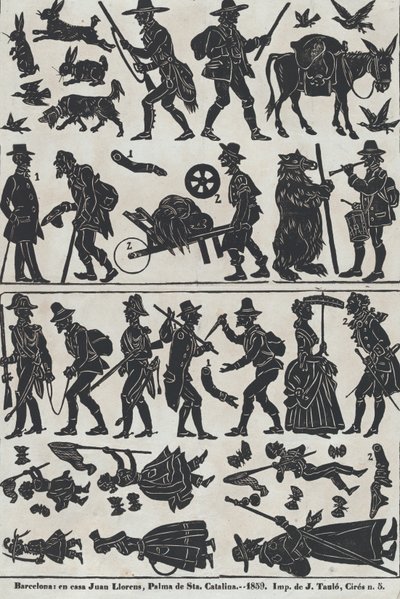 Feuille 2 de figures pour marionnettes d