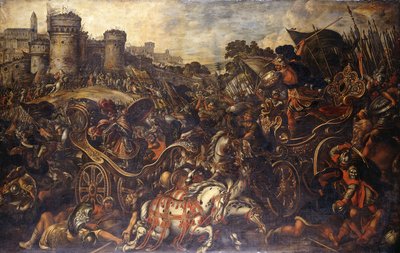 Achille confrontant Hector devant Troie - Juan de la Corte