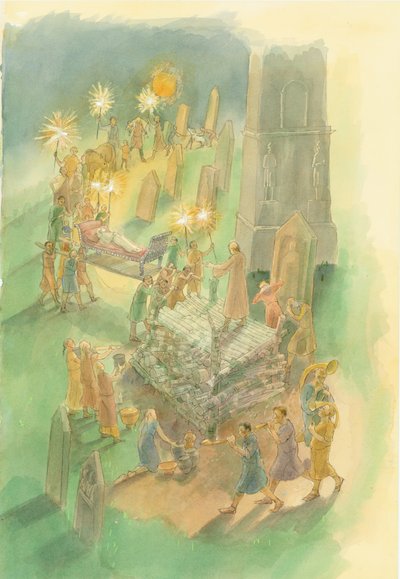 Procession funéraire, cimetière romain de Brougham, Cumbria - Judith Dobie
