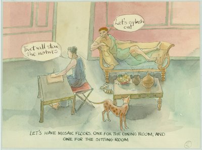 Deux personnages dans leur villa nouvellement construite, 2003 - Judith Dobie
