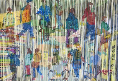 Foule urbaine abstraite - Jukyong Park
