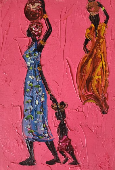 Des femmes africaines transportant des pots - Jukyong Park