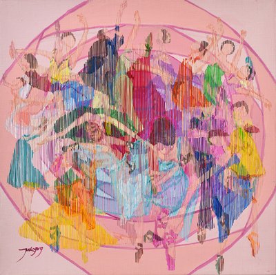 Mouvement de danse haut en couleur - Jukyong Park