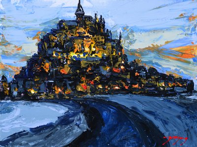 Le château illuminé la nuit - Jukyong Park