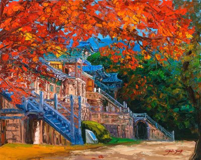 Un temple aux couleurs chatoyantes de l