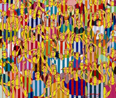Une foule en liesse et enthousiaste - Jukyong Park