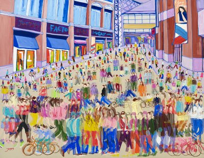 Une foule urbaine animée - Jukyong Park
