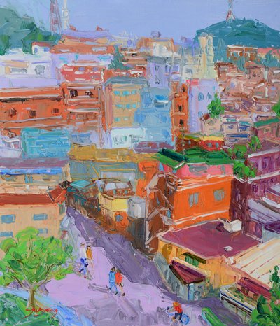Une ville animée à flanc de colline - Jukyong Park
