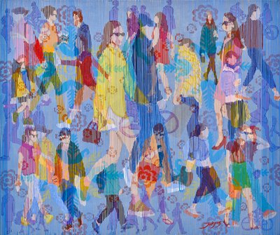 Une foule urbaine animée - Jukyong Park