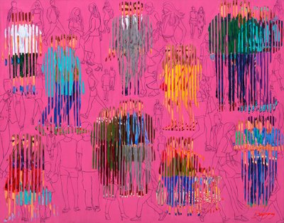 Une foule urbaine animée - Jukyong Park