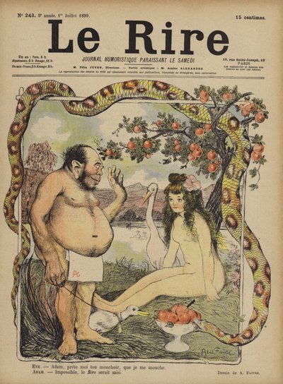 Adam et Ève, Illustration pour Le Rire - Jules Abel Faivre