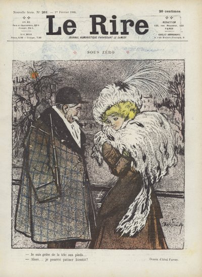 En dessous de zéro. Illustration pour Le Rire - Jules Abel Faivre