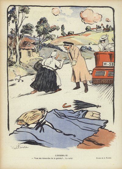 Compensation. Illustration pour Le Rire - Jules Abel Faivre