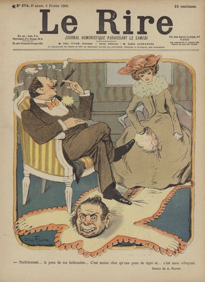 Peau de belle-mère, Illustration pour Le Rire - Jules Abel Faivre