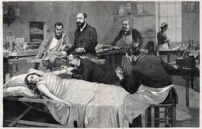 Patient recevant une transfusion sanguine d