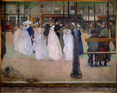 Les communiants ou le printemps de Paris - Jules Adler