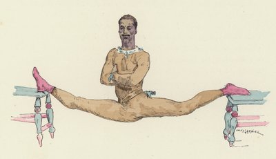 Gymnaste masculin faisant le grand écart - Jules Arsene (after) Garnier