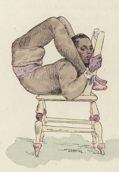 Contorsionniste de cirque sur une chaise - Jules Arsene Garnier