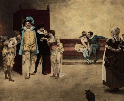 Gargantua with prostitutes. Gargantua. llustration by Jules Garnier. In “Rabelais et l