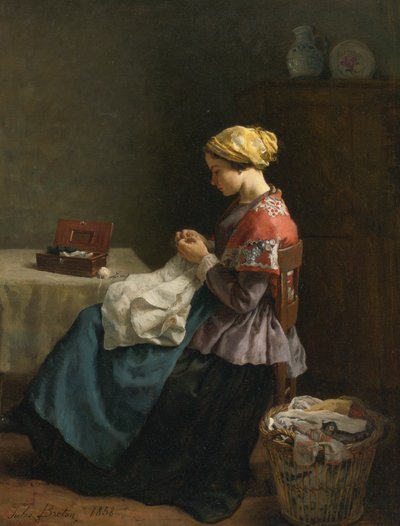Jules Breton, 1868 - La petite couturière - Jules Breton