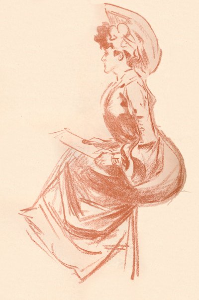 Dessin en sanguine - Jules Cheret