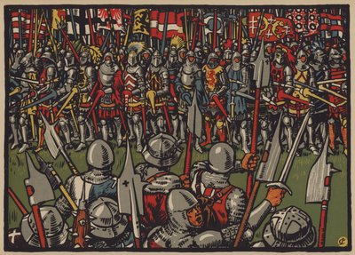 Victoire des Suisses sur les Autrichiens à la Bataille de Sempach, 9 Juillet 1386 - Jules Courvoisier