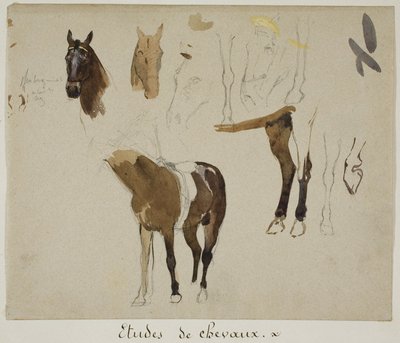 Études de chevaux - Jules Elie Delaunay