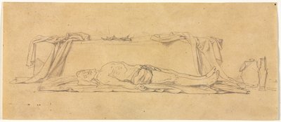 Croquis du Christ Mort Allongé par le Sépulcre - Jules Eugene Lenepveu