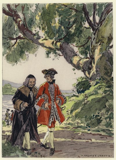 Illustration pour les mémoires de Casanova (lithographie couleur) - Jules Marie Auguste Leroux