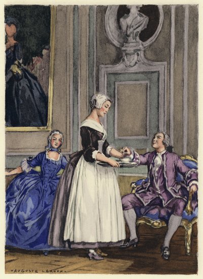 Illustration pour les mémoires de Casanova (lithographie couleur) - Jules Marie Auguste Leroux