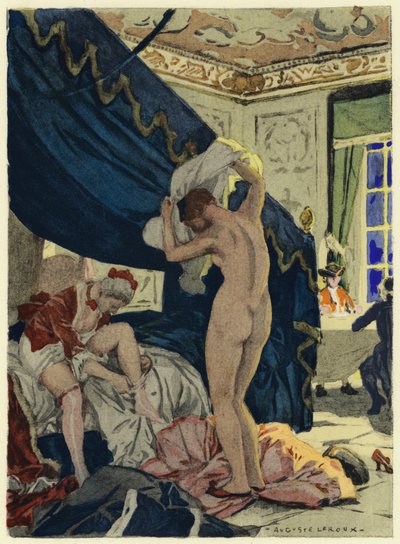 Illustration pour les mémoires de Casanova (lithographie couleur) - Jules Marie Auguste Leroux