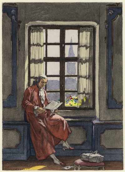 Illustration pour les mémoires de Casanova (lithographie couleur) - Jules Marie Auguste Leroux