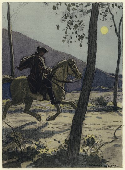 Illustration pour les mémoires de Casanova (lithographie couleur) - Jules Marie Auguste Leroux