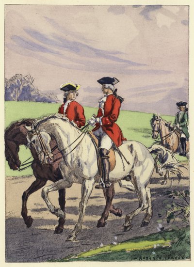 Illustration pour les mémoires de Casanova (lithographie couleur) - Jules Marie Auguste Leroux
