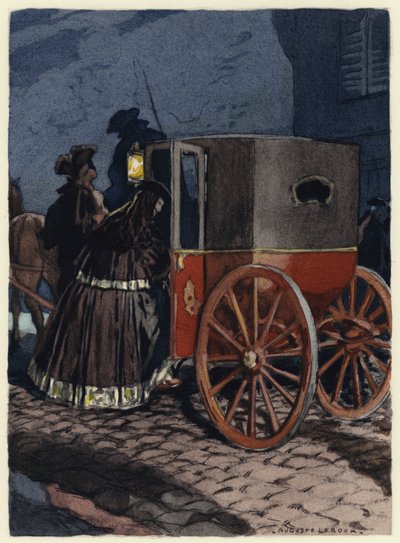 Illustration pour les mémoires de Casanova (lithographie couleur) - Jules Marie Auguste Leroux