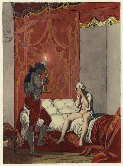 Illustration pour les mémoires de Casanova (lithographie couleur) - Jules Marie Auguste Leroux