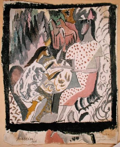 Deux femmes à une table circulaire, Caroline du Sud - Jules Pascin