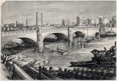 Transformations de Paris sous le Second Empire, Haussmann Paris : travaux entrepris devant le pont de l