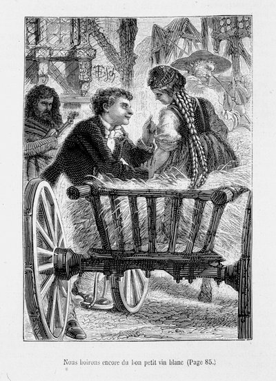 Fritz et un jeune Alsacien sur une charrette - dans « L