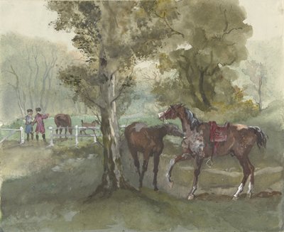 Chevaux dans le pré - Jules baron Finot