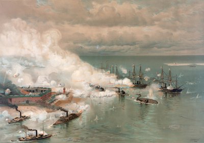Bataille de la baie de Mobile par Louis Prang (1824-1909) - Julian O. Davidson