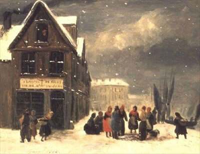 Un quai en hiver, déchargement de la prise - Julie Gobert